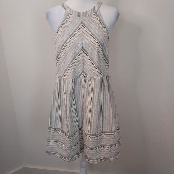 Andree By Unit Striped Halter Mini Dress - Picture 1 of 12